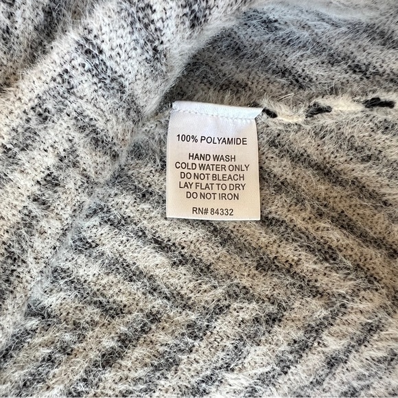 SISTERS COAT S CHEVRON STRIPE RELAXED MID LENGTH SIDE POCKETS FALL LUXURY CHIC - Picture 12 of 12